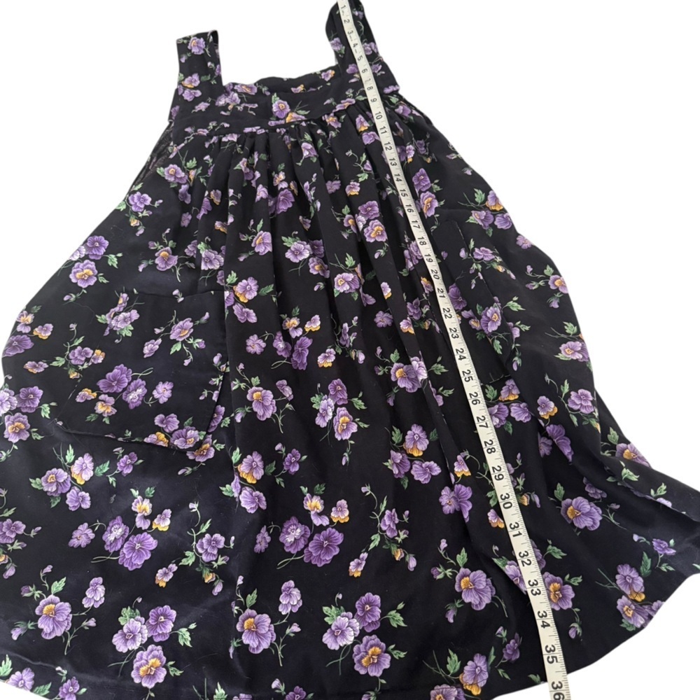 Handmade floral cottagecore mini dress or apron style - Picture 10 of 12